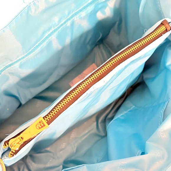 VERSACE NEW Black Tote Handbag with Blue Interior - Picture 5 of 7